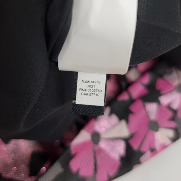 KATE SPADE Womens 14 Wallflower Jacquard Dress Pink Black Metallic A Line Knee - Picture 8 of 16
